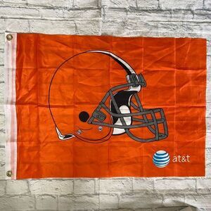 Cleveland Browns NFL football flying banner w/side eyelet rings 35.5”x25”